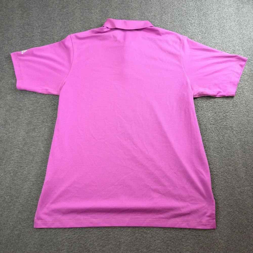 Adidas Golf Polo Shirt Men's XL Pink Climalite Short Sleeve Textured Performance